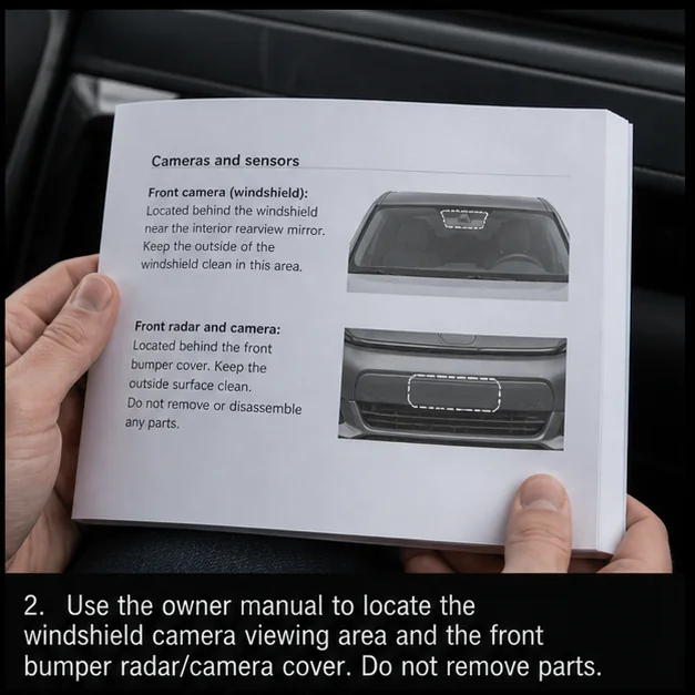 Locate approved surfaces. Vue représentative · le véhicule exact peut différer.