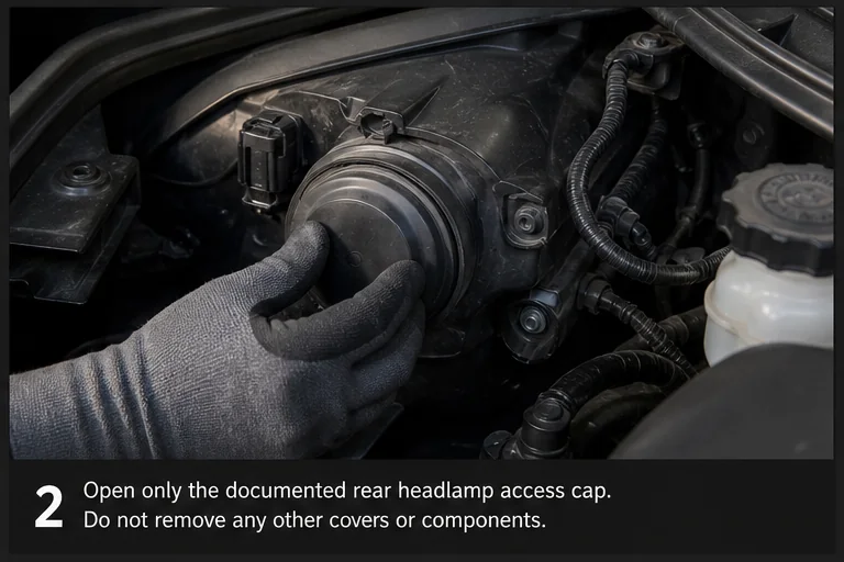 Open documented access. Representative view · exact vehicle may differ.